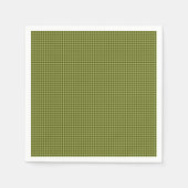 Olive Green Gingham-PAPER PARTY NAPKINS Serviette (Vorderseite)
