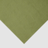 Olive Green Gingham TISSUE WRAPPING PAPIER (Ausschnitt)