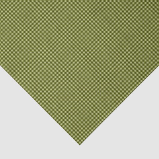 Olive Green Gingham TISSUE WRAPPING PAPIER (Ausschnitt)