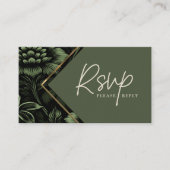 Olive Green & Gold Frame UAWG Begleitkarte (Vorderseite)