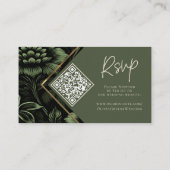 Olive Green & Gold Frame UAWG Begleitkarte (Rückseite)