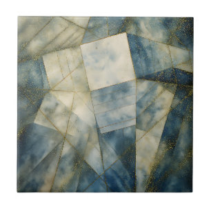 Olive Green Gold Geometric Abstrakt Natural Fliese