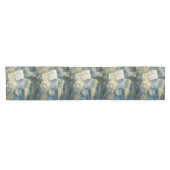 Olive Green Gold Geometric Abstrakt Natural Kurzer Tischläufer (Horizontal)