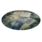 Olive Green Gold Geometric Abstrakt Natural Schneidebrett (Ecke)