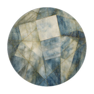 Olive Green Gold Geometric Abstrakt Natural Schneidebrett