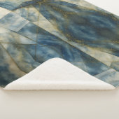 Olive Green Gold Geometric Abstrakt Natural Sherpadecke (3/4)