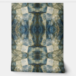 Olive Green Gold Geometric Abstrakt Natural Tapete