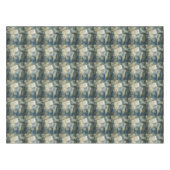 Olive Green Gold Geometric Abstrakt Natural Tischdecke (Vorderseite (Horizontal))