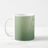 Olive Green Gold Glitzern Letter V Kaffeetasse (Links)