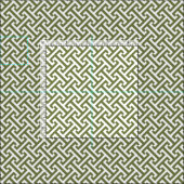 Olive Green Greece Schlüsselmuster Stoff (Kachel)