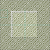 Olive Green Greece Schlüsselmuster Stoff (Kachel)