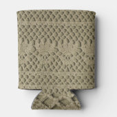 Olive Green Handmade Lace Pattern Dosenkühler (Rückseite)