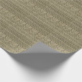 Olive Green Handmade Lace Pattern Geschenkpapier (Ecke)