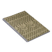 Olive Green Handmade Lace Pattern Notizblock (Rechte Seite)