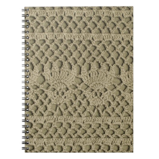 Olive Green Handmade Lace Pattern Notizblock (Vorderseite)