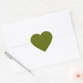 Olive Green Heart Sticker (Umschlag)