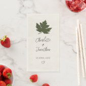 Olive Green Herbst Maple Leaf Hochzeit Serviette (Beispiel)