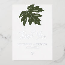 Olive Green Herbst Maple Leaf Hochzeit Vielen Dank