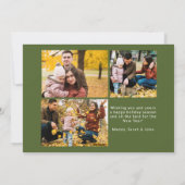 Olive Green "HO HO HO HO" Foto Collage Weihnachten (Rückseite)