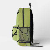 Olive Green Hues Creative Verlass Pattern Bedruckter Rucksack (Rechts)