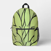 Olive Green Hues Creative Verlass Pattern Bedruckter Rucksack (Vorderseite)