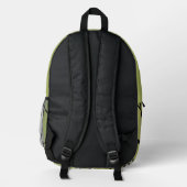 Olive Green Hues Creative Verlass Pattern Bedruckter Rucksack (Rückseite)