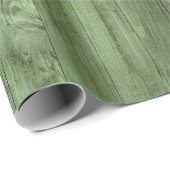 Olive Green Imitats Wood Geschenkpapier (Rolleneckpunkt)