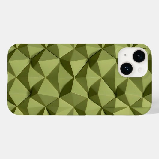 Olive Green iPhone Case Minimalist Modern Texture (Rückseite (Horizontal))