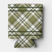Olive Green Kariert Can Cooler Dosenkühler (Vorderseite)