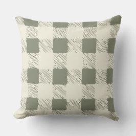 Olive Green Kariert Kissen
