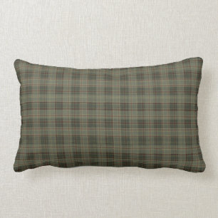 Olive Green Kariert Lendenkissen