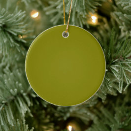 Olive Green Keramik Ornament