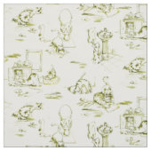 Olive Green Kitty Cat Bad Toile Stoff (Muster)