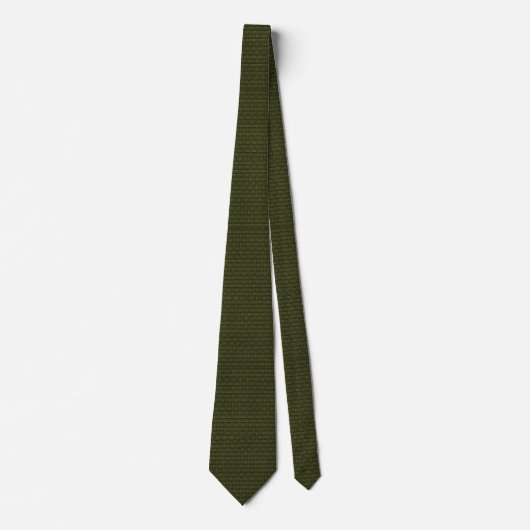 Olive Green Knitted Fabric Krawatte (Vorderseite)