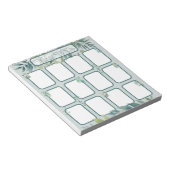 Olive Green Leaves To do List with sections Notizblock (angewinkelt)