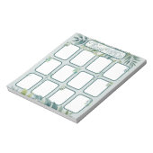 Olive Green Leaves To do List with sections Notizblock (Rotiert)