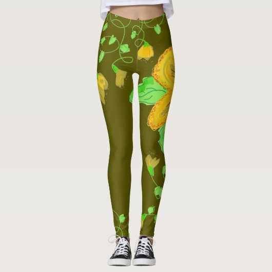 Olive Green Leggings (Vorderseite)