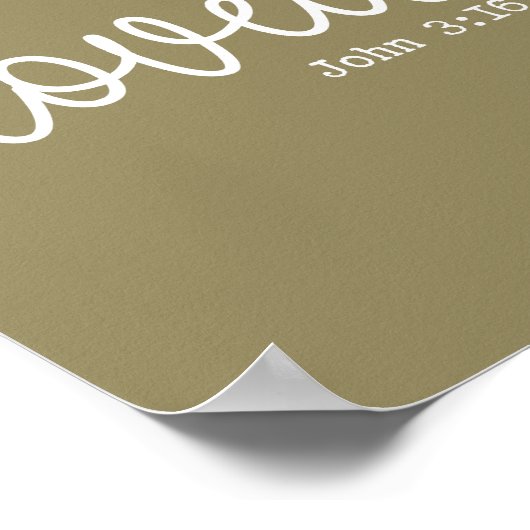 Olive Green Liebe Faith Quote minimalistisch Poster (Ecke)