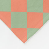 Olive Green Lmon Pink Schachbrett Diamant Muster Fleecedecke (Ecke)