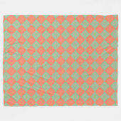 Olive Green Lmon Pink Schachbrett Diamant Muster Fleecedecke (Vorderseite (Horizontal))