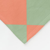 Olive Green Lmon Pink Schachbrett Diamant Muster Fleecedecke (Ecke)