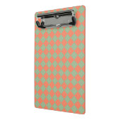 Olive Green Lmon Pink Schachbrett Diamant Muster Mini Klemmbrett (Gewinkelt2)