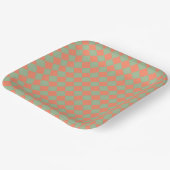 Olive Green Lmon Pink Schachbrett Diamant Muster Pappteller (Gewinkelt)