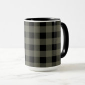 Olive Green Lumberjack Kariert | Wählen Sie Ihren Tasse (VorderseiteRechts)