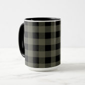 Olive Green Lumberjack Kariert | Wählen Sie Ihren Tasse (Vorderseite Links)