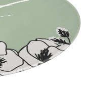 Olive Green Magnolia Blume Custom Schneidebrett (Ecke)