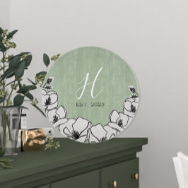 Olive Green Magnolia Blume Custom Schneidebrett