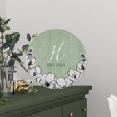 Olive Green Magnolia Blume Custom Schneidebrett