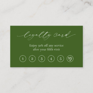 Olive Green Minimal Heart QR Code Elegante Moderne Treuekarte