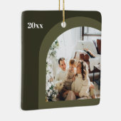 Olive Green Modern Arch Photo Modern 2023 Keramikornament (Rechts)